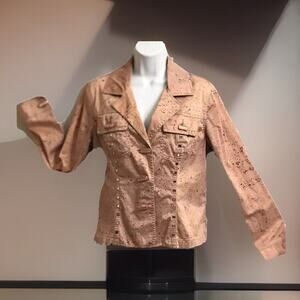 Very Vera Shirt Womens M VTG Orange & Black blouse by Vera Wang Embellished